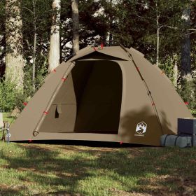 Fishing Tent 4-Person Olive Green Quick Release (Color: Green)
