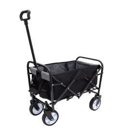 Collapsible Foldable Wagon Cart with strapping system, Beach Wagon , Utility Cart (Color: as Pic)